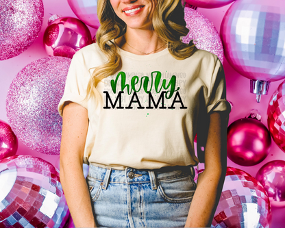 Merry Mama green watercolor