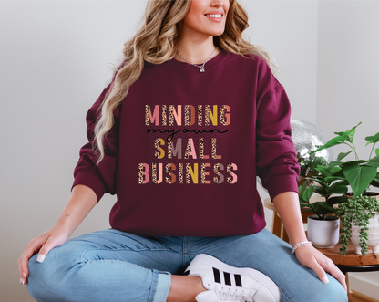Minding My Own Small Business Half Leopard DTF TRANSFER