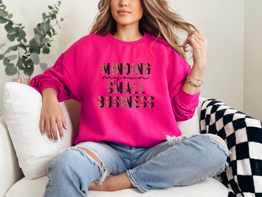 Minding My Own Small Business Half Leopard DTF TRANSFER