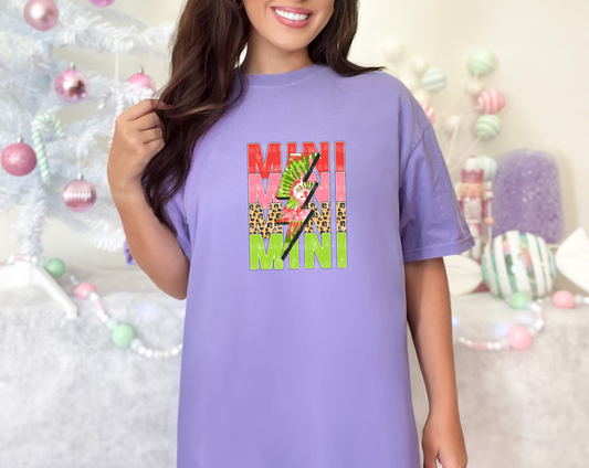 Mini Stacked Christmas Lightning Tie-Dye DTF TRANSFER