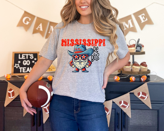 Mississippi Rebels Cartoon Mascot DTF TRANSFER