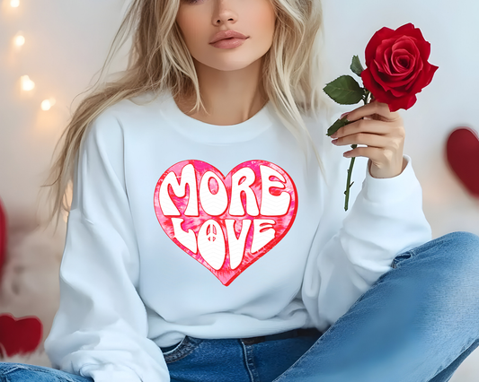 More Love Pink Tie-Dye Heart