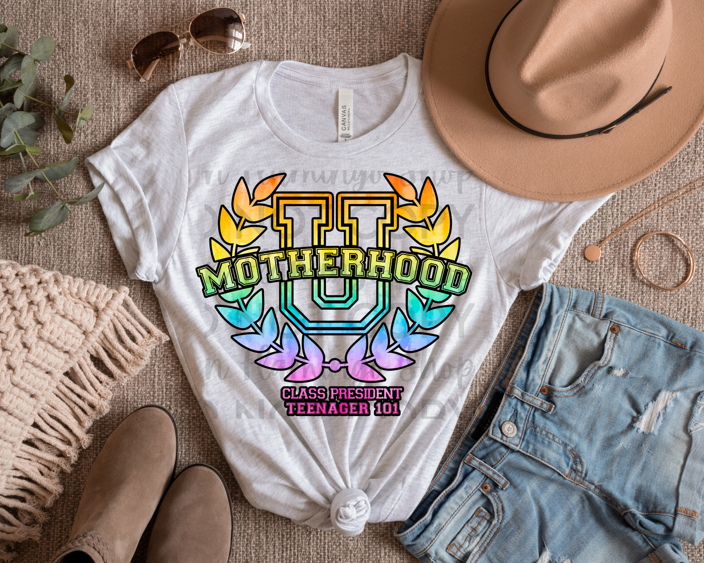 Motherhood University Teenager 101 | Multiple Colors | DTF TRANSFER