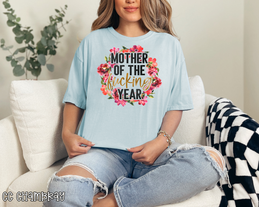 Mother of the Fucking Year Floral DTF TRANSFER