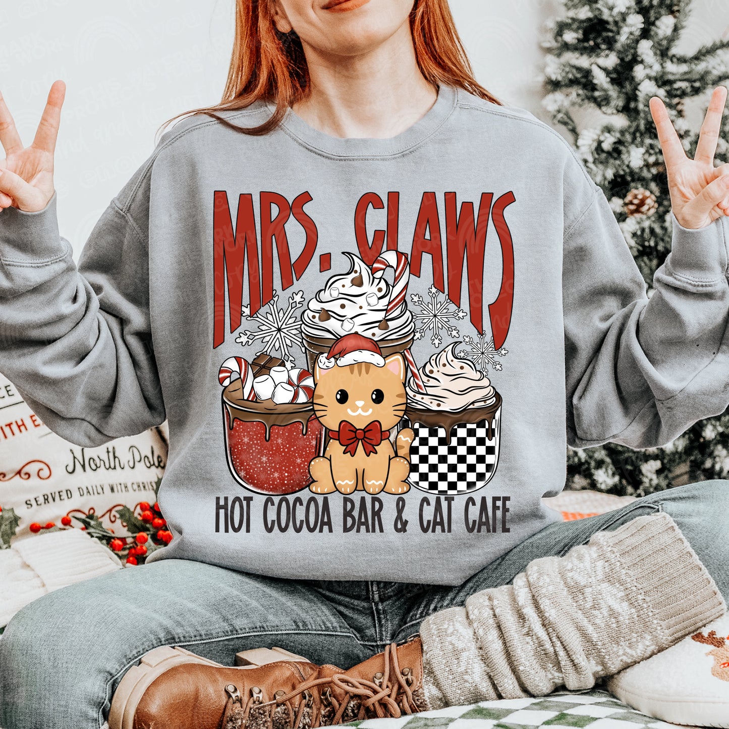 Mrs Claws Hot Cocoa Bar & Cat Cafe DTF TRANSFER