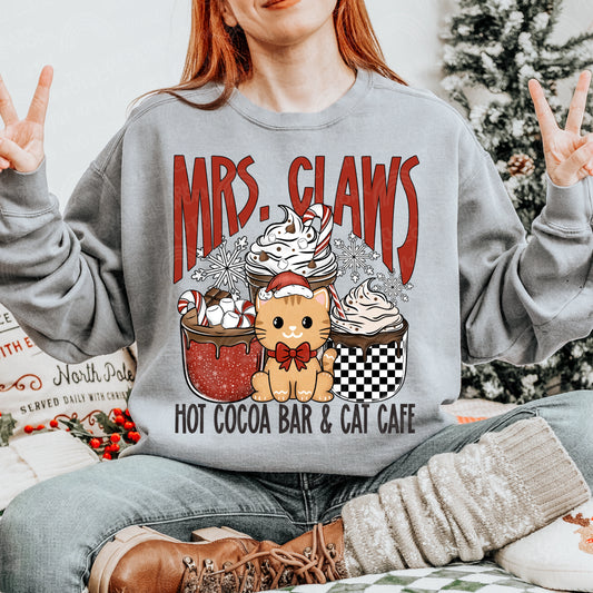 Mrs Claws Hot Cocoa Bar & Cat Cafe DTF TRANSFER