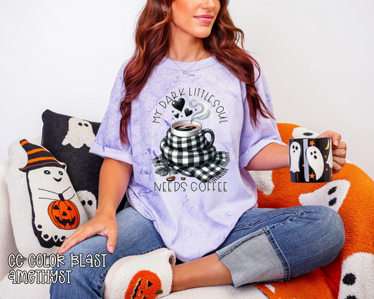 My Dark Little Soul Needs Coffee DTF TRANSFER