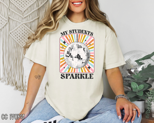 My Students Sparkle Disco Ball DTF TRANSFER