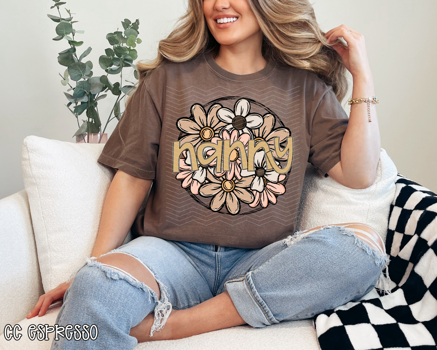 Nanny Neutral Florals DTF TRANSFER