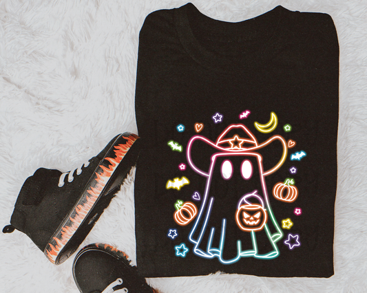 Neon Ghost Cowboy Hat