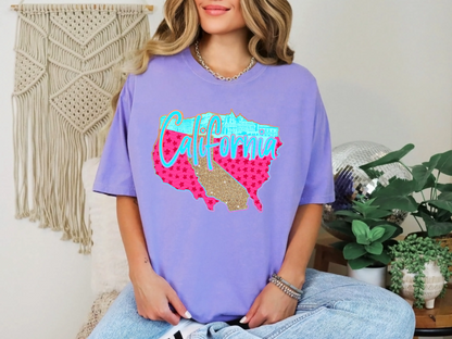 Neon City Scape California Pasadena DTF TRANSFER