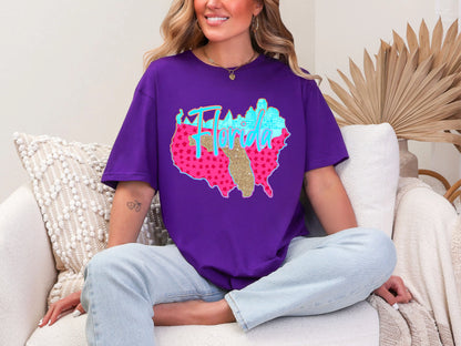 Neon City Scape Florida St. Petersburg DTF TRANSFER