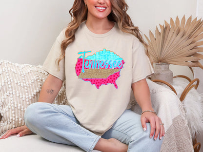 Neon City Scape Tennesse DTF TRANSFER