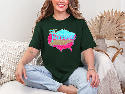 Neon City Scape Tennesse Nashville DTF TRANSFER