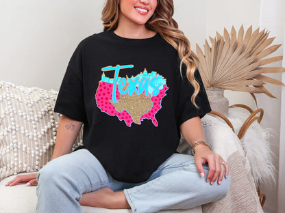 Neon City Scape Texas El Paso DTF TRANSFER