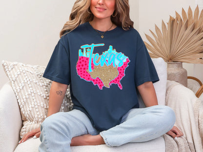 Neon City Scape Texas Houston DTF TRANSFER