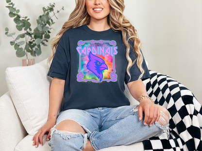 Neon Watercolor Mascot Cardinal DTF TRANSFER