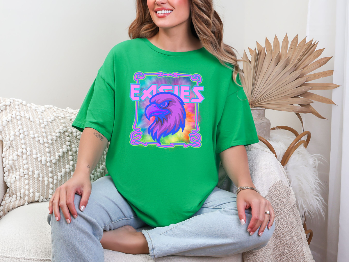 Neon Watercolor Mascot Eagle DTF TRANSFER