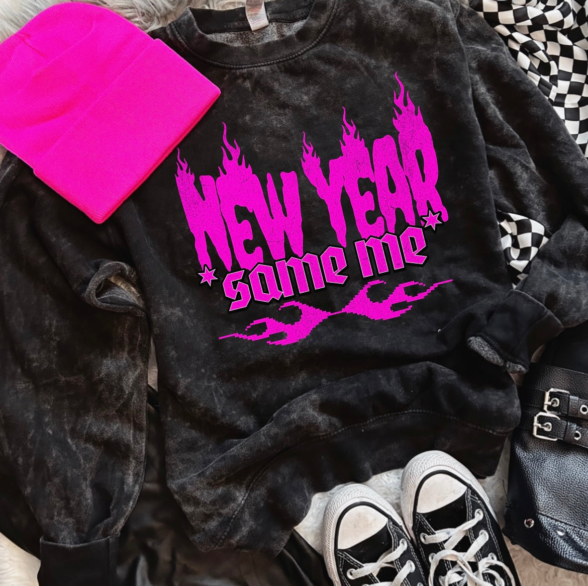 New Year Same Me Flames DTF TRANSFER