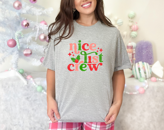 Nice List Crew Half Leopard DTF TRANSFER