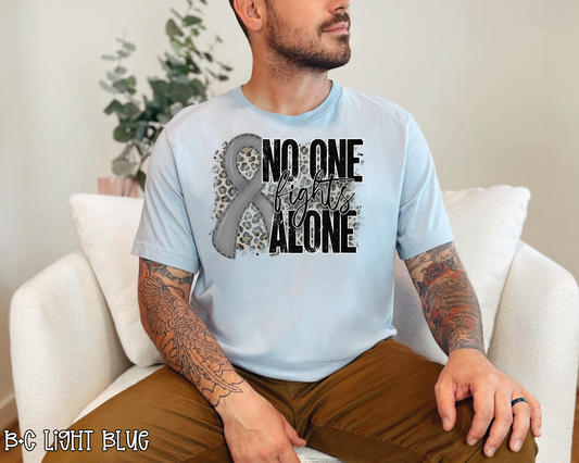 No One Fights Alone Leopard Gray