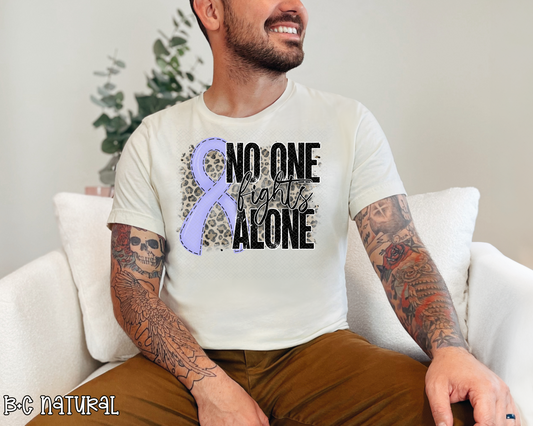 No One Fights Alone Leopard Lilac DTF TRANSFER