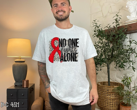 No One Fights Alone Leopard Red