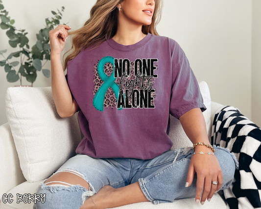 No One Fights Alone Leopard Teal