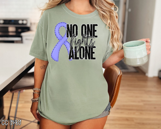 No One Fights Alone Lilac DTF TRANSFER