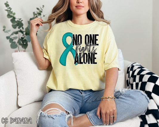 No One Fights Alone Teal