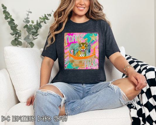 Noah's Ark Pink Gold DTF TRANSFER