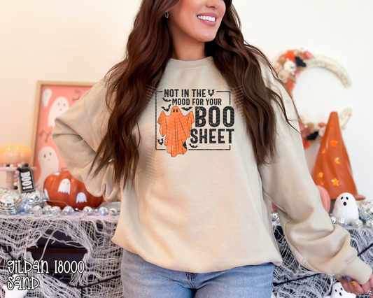 Not In The Mood For Your Boo Sheet Orange DTF TRANSFER