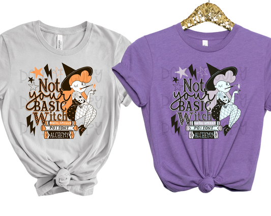 Not Your Basic Witch | Multiple Colors | DTF TRANSFER