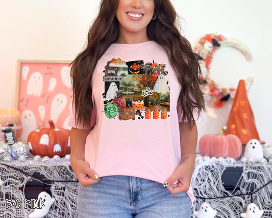 October Collage Dark DTF TRANSFER