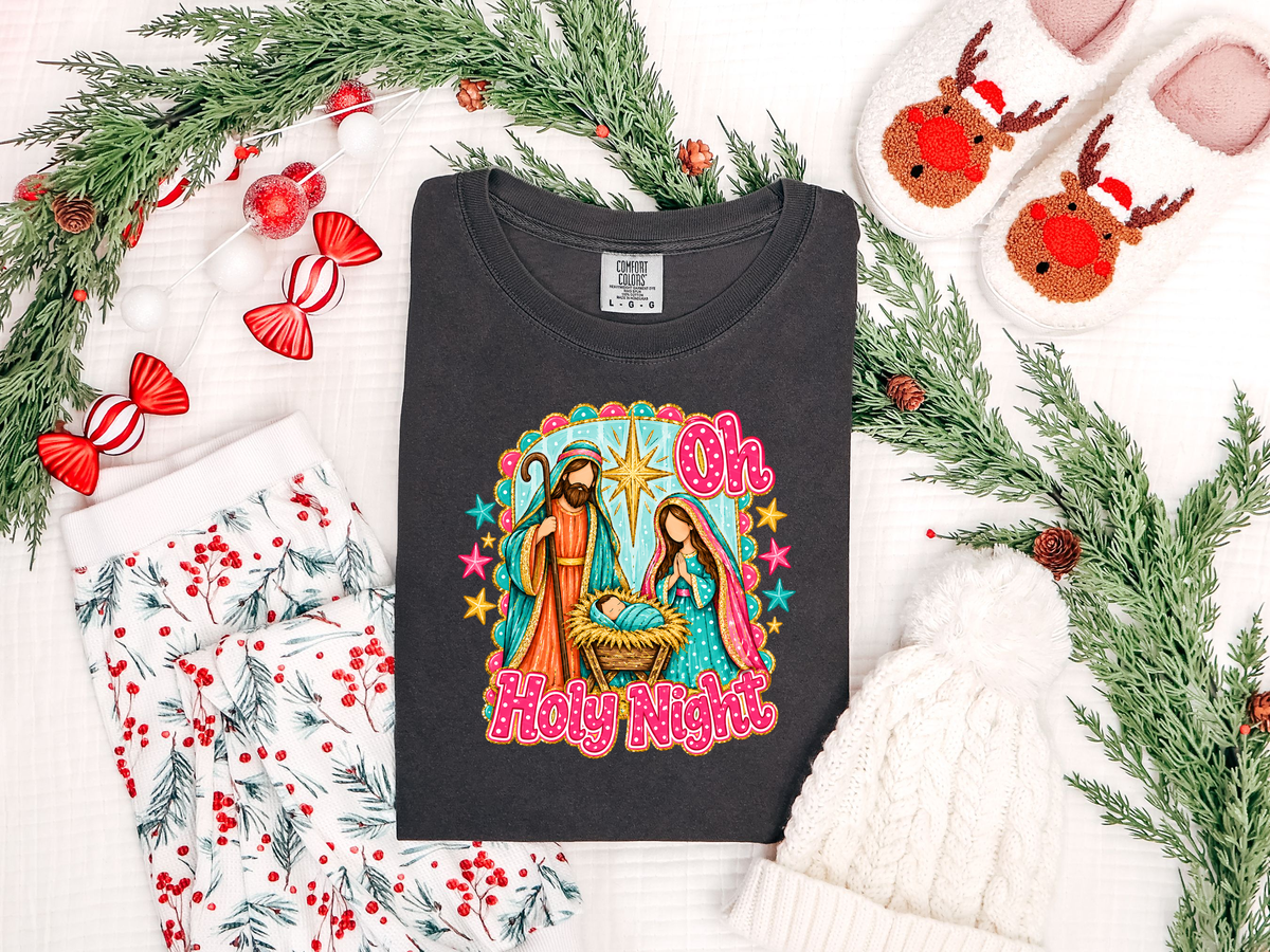 Oh Holy Night Nativity Scene DTF TRANSFER
