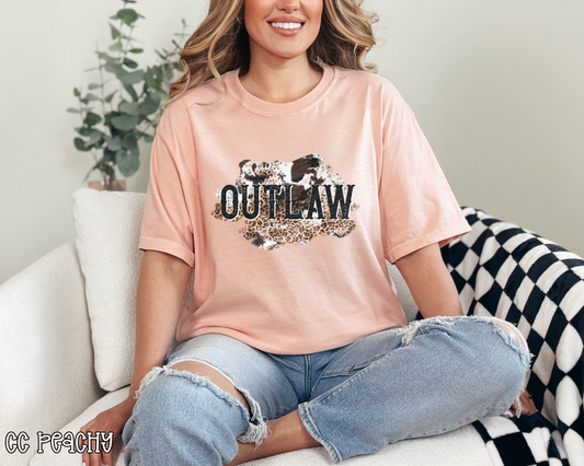 Outlaw Cow Print Leopard DTF TRANSFER