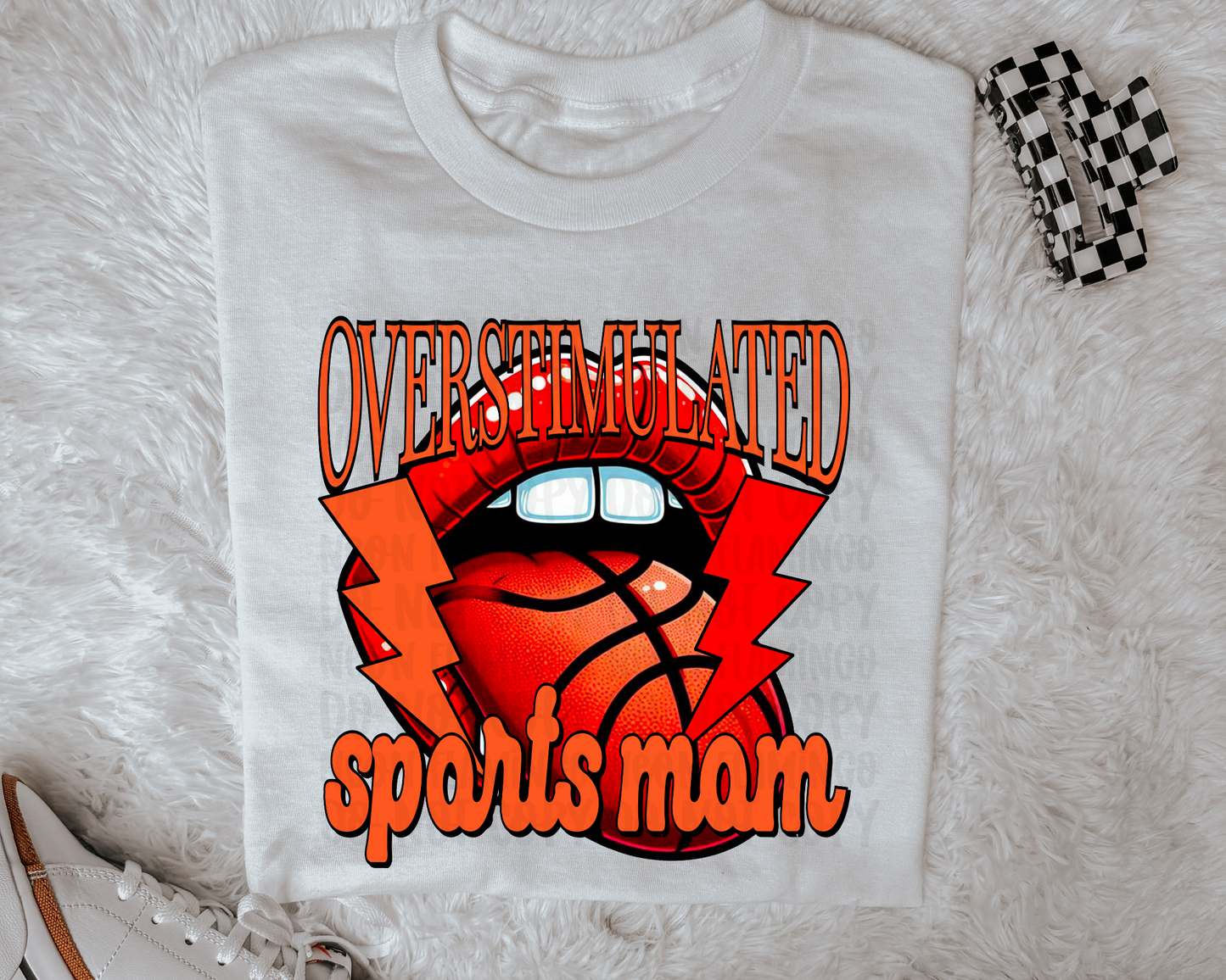 Overstimulated Basketball Sports Mom DTF TRANSFER