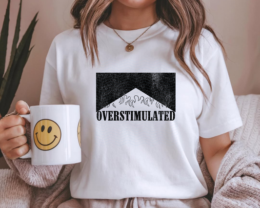 Overstimulated Black DTF TRANSFER