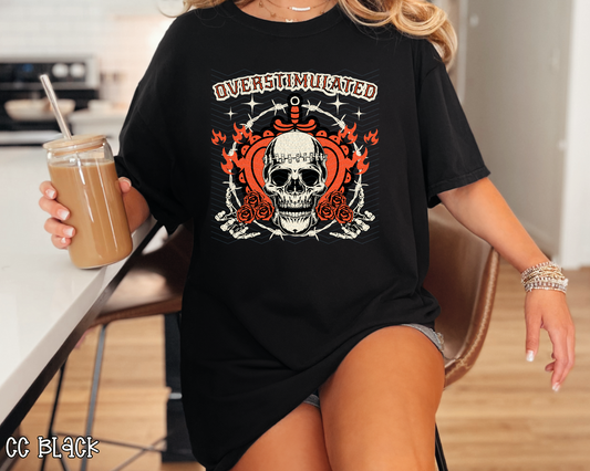 Overstimulated Skull DTF TRANSFER