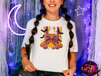Painted Preppy Stripes Pastel Candy Corn DTF TRANSFER