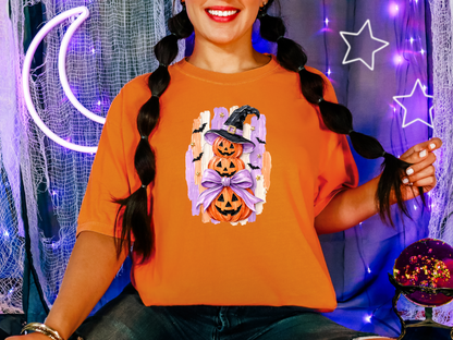 Painted Preppy Stripes Pastel Pumpkins Stacked DTF TRANSFER