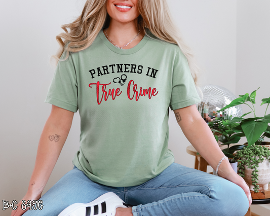 Partners In True Crime Wine DTF TRANSFER