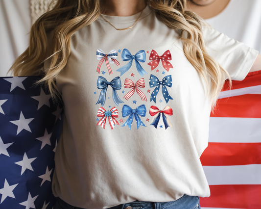 Patriotic Bows DTF TRANSFER