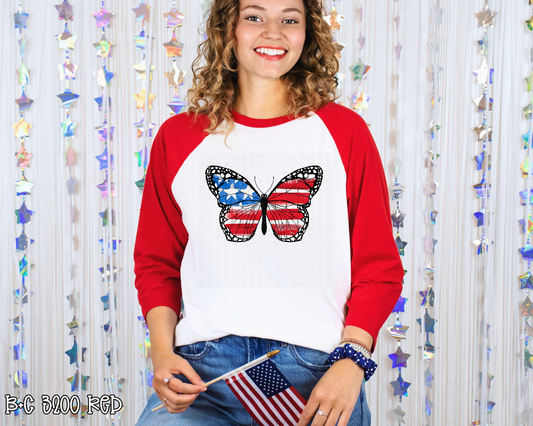 Patriotic Butterfly DTF TRANSFER