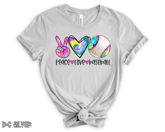 Peace Love Baseball Colorful