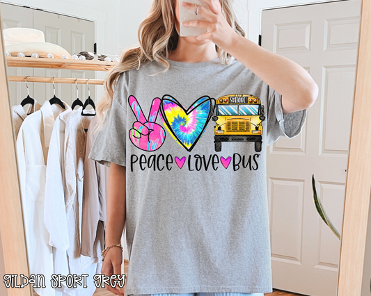 Peace Love Bus DTF TRANSFER