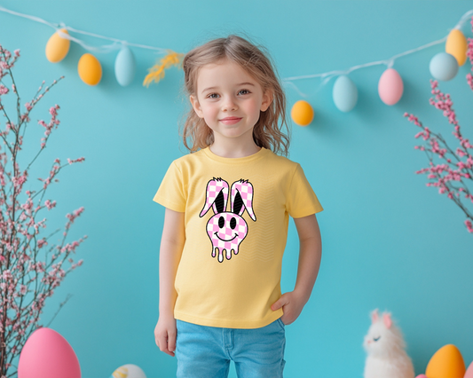 Pink Checkered Melting Bunny