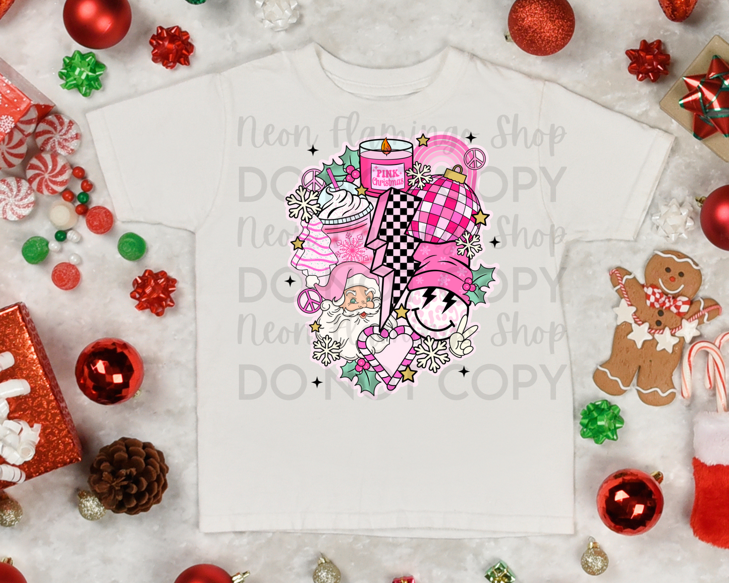 Pink Christmas Colllage