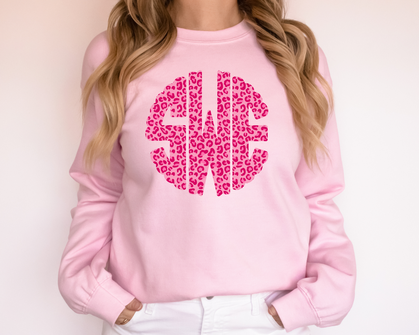 Pink Leopard Monogram DTF TRANSFER