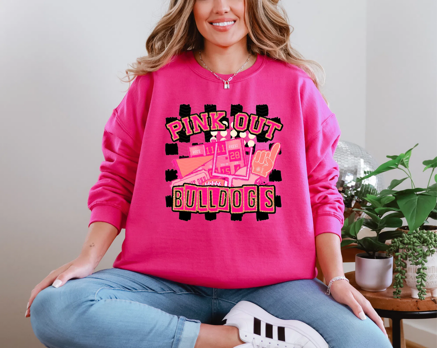 Pink Out Bulldogs DTF TRANSFER